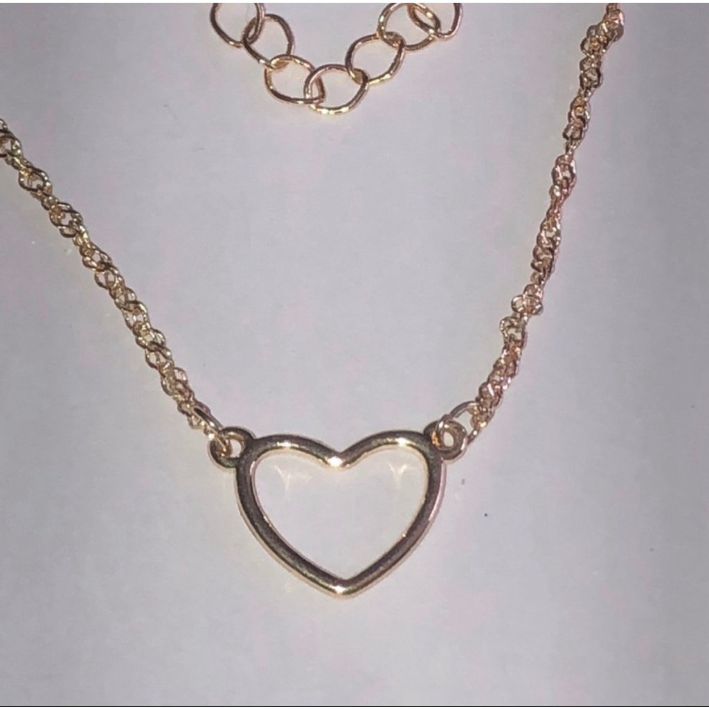 Jasmine Lane Gold Tone Dainty Boho Heart Necklace 20$